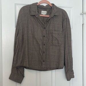 American Eagle plaid cropped top